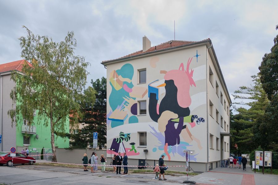 Mural - Záhorská knižnica, Senica