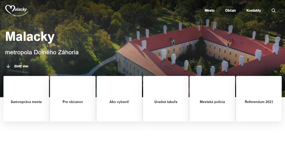 Mesto Malacky má novú webstránku.