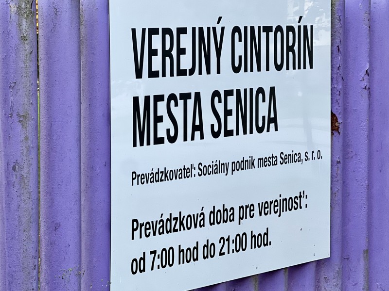 V Senici budú na cintorínoch rozšírené otváracie hodiny. Zdroj: Mesto Senica